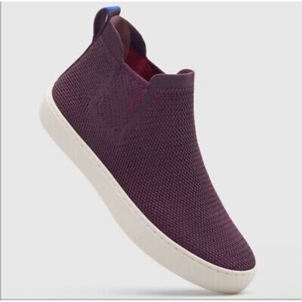 Rothy’s Chelsea Berry Knit High Sneaker Booties Size 8.5 Exc Cond!
